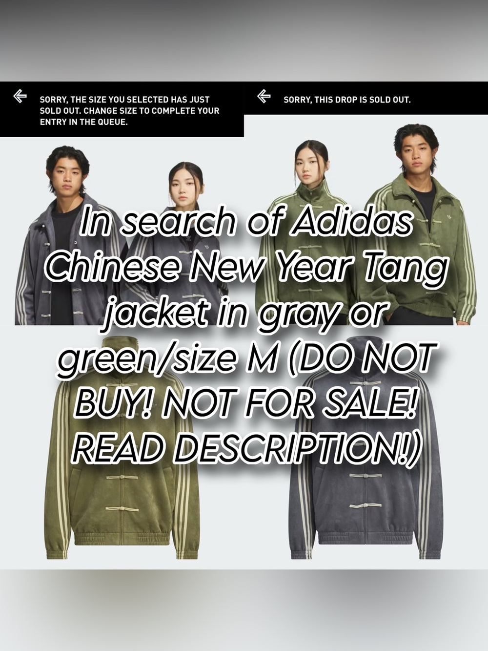 ISO Adidas Chinese New Year Tang Jacket (DO NOT BUY/NOT FOR SALE/READ DESC!)